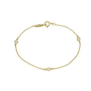 Tiffany Yellow Gold Diamond Elsa Peretti By the Yard Bracelet